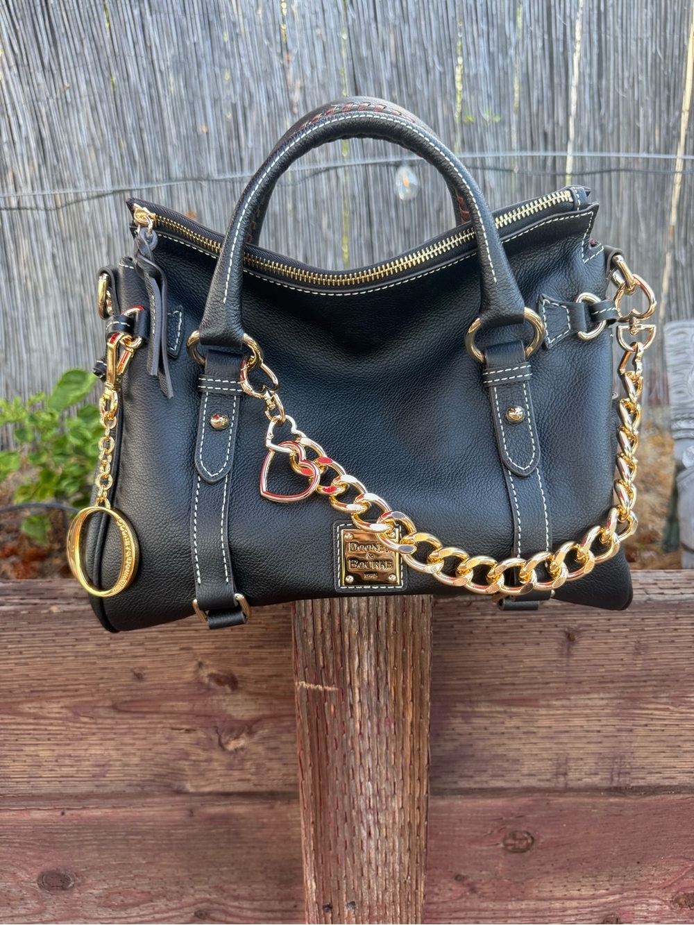 Novelty Strap| Bag Strap| Chunky Gold Metal Chain Link| Heart Shaped